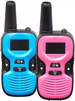 Denver Walkie-Talkie-Set für Kinder, 2-teilig, blau/pink (WTK-441)