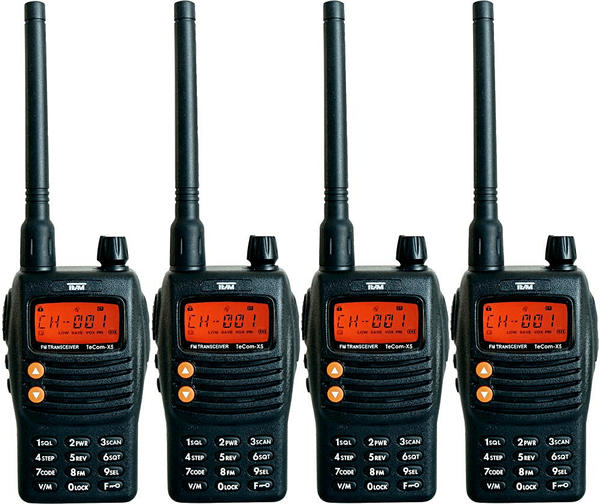 Team Electronic TeCom-X5 PMR-Funkgerät Koffer 4er-Set