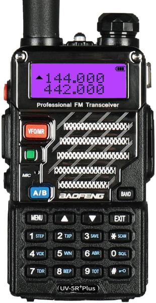 Baofeng UV-5R Plus VHF/UHF Handfunkgerät Amateurfunk Dualband Funkgerät, 2M/70cm