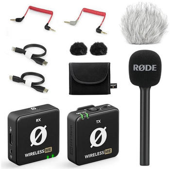 Rode Wireless ME Single schwarz + Interview GO + Fell-Windschutz (wei&szlig;)