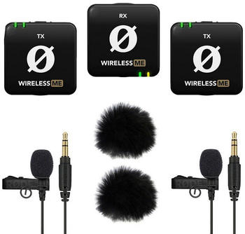 Rode Wireless ME Dual schwarz + 2x Lavalier GO + 2x Fell-Windschutz