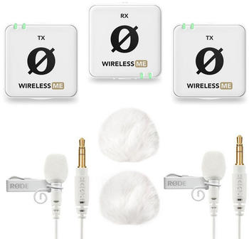 Rode Wireless ME Dual wei&szlig; + 2x Lavalier GO (wei&szlig;) + 2x WS05WH