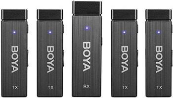 Boya Boya Wireless Microphone 1 RX-4TX TRRS-TRS | ✅ 5 years warranty