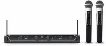 LD Systems Funkmikrofon System mit 2 Handmikrofonen dynamisch - 655 - 679 MHz (LDU306HHD2)