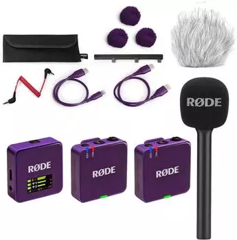 Rode Wireless GO (Gen 3) Purple Interview Set 1 WH