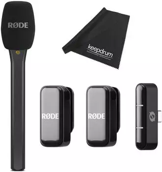 Rode Wireless Micro USB-C schwarz Set mit Interview Micro schwarz
