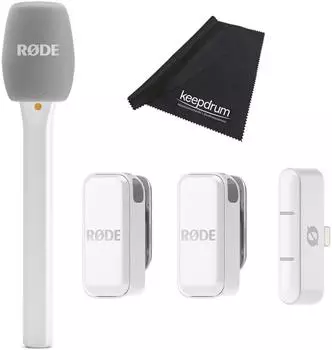 Rode Wireless Micro Lightning wei&szlig; Set mit Interview Micro wei&szlig;