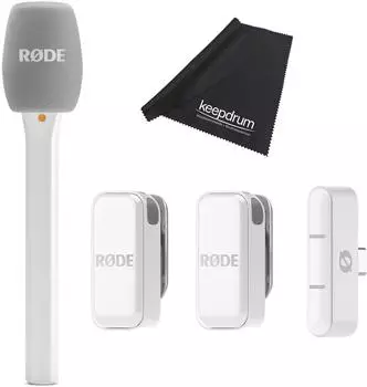 Rode Wireless Micro USB-C wei&szlig; Set mit Interview Micro wei&szlig;