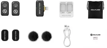Hollyland LARK A1 Mini Duo Lightning Drahtloses Mikrofon (LARKA1-MINI-DUO-C)