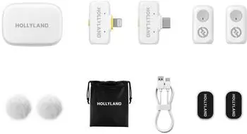 Hollyland Lark A1 Combo Drahtloses Mikrofon, weiß