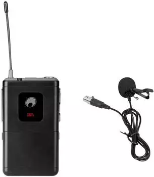 Omnitronic UHF-E Serie Taschensender 823,6MHz mit Lavaliermikrofon (13063330)