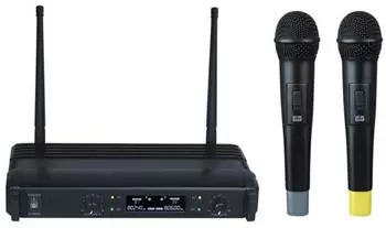 Velleman Drahtloses UHF-Mikrofonsystem 2-Kanal LCD (MICW81)