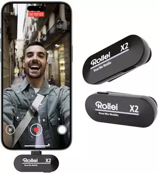 Rollei Hear:Me Mobile X2 Mini-Lavalier-Mikrofon, kabellos (28713)