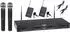 McGrey UHF-2V2I Quad Funkmikrofon-Set 4-Kanal, 2x Hand- & 2x Lavaliermikrofon, 50m (UHF-2V2I)