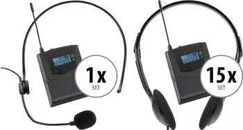 Pronomic Silent Guide V2 Basic Set UHF Funk, 1 Sender + 15 Empf&auml;nger (00119392)