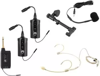 Omnitronic FAS TWO Set 2x Bodypack, Headset & Akustikgitarren-Mikrofon 660-690MHz (20000973)