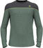 Odlo LS Revelstoke Performance Wool Warm Base Layer matte green/dark grey melange