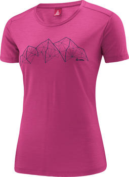 Löffler Women Printshirt Merino-tencel magenta
