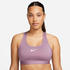 Nike Swoosh Medium Support Sport-BH mit Polster und Grafik (DX6821) violet dust/white