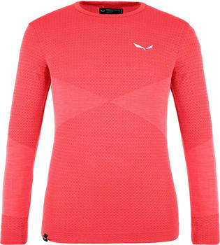 Salewa Zebru Medium Warm Alpine Merino Responsive LS Shirt Kids fluo fluo coral