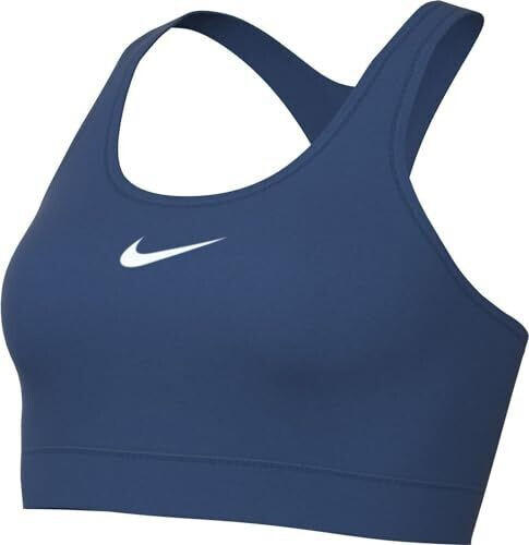 Nike Swoosh Medium Support Women's Padded Sports Bra (DX6821) court blue/white