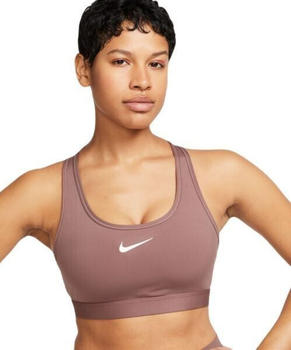 Nike Swoosh Medium Support Women's Padded Sports Bra (DX6821) smokey mauve/white