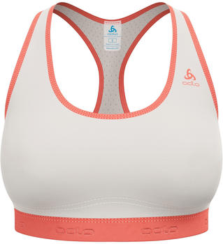 Odlo Ascent Performance Wool Medium Sports Bra silver cloud/living coral Odlo Ascent Performance Wool Medium Sports Bra silver cloud/living coral