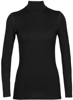 Icebreaker Women 260 Tech LS Turtleneck (0A56IF) black