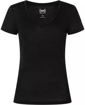 Super Natural Sierra140 V Neck (SNW021470) jet black