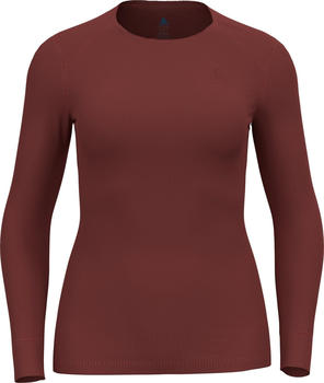 Odlo Women's Active Warm Eco Long-Sleeve Baselayer Top spiced apple