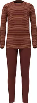 Odlo Kids Active Warm ECO Base Layer Set spiced apple/live wire