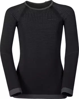 Odlo BL TOP Crew Neck Long Sleeve Performance Warm Kids black/odlo graphite grey