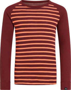 Odlo Kids Active Warm Eco Stripes Base Layer spiced apple/live wire