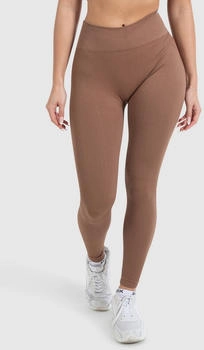 Smilodox High Waist Amaze Ripp Leggings (SMILO39118) brown