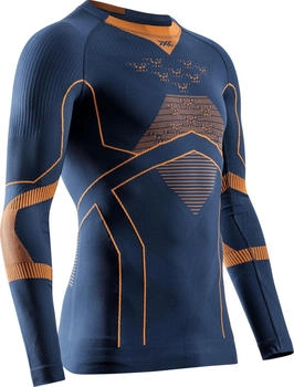 X-Bionic Men's Base Layer Long Sleeve Shirt marine/orange