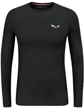 Salewa Cristallo Warm AMR L S Tee Merinounterwäsche schwarz BlackOutII
