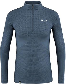 Salewa Zebru Responsive Half-Zip T-Shirt blau