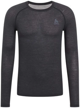 Odlo Performance Wool Langarm-Funktionsunterhemd mattschwarz