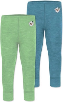 Normani 2er Pack Baby Merinohose Leggings grün