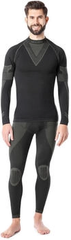 Ladeheid Funktionsunterwäsche Set Langarm Shirt Lange Unterhose thermoaktiv LAGI003 schwarz khaki