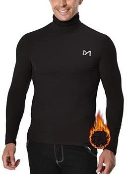 MEETYOO Thermo Unterhemd Langarmshirt Rollkragen Tops