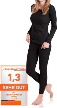 Mobile Technology Damen Ski- Thermowäsche Set schwarz