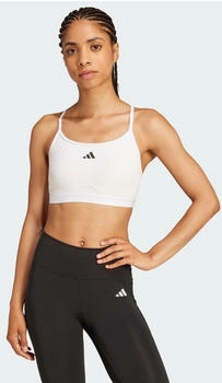 Adidas Aeroreact Training 3-Streifen Sport-BH weiß