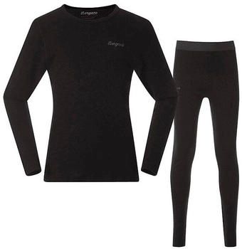 Bergans Kinder Allround Merino Unterwäsche Set schwarz