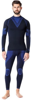 Ladeheid Funktionsunterwäsche Set Langarm Shirt Lange Unterhose thermoaktiv LAGI003 schwarz marineblau