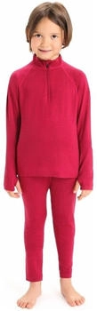 Icebreaker Tech LS Half Zip K cherry Kinder T-Shirt
