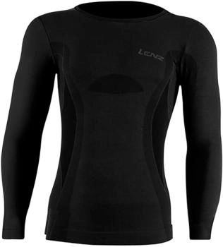 Lenz Funktionsunterwäsche Langarmshirt Merino Rundhals schwarz