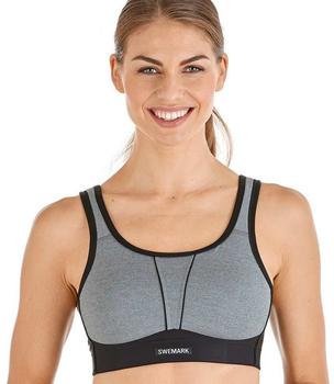 Swegmark Movement Sports-BH grau meliert schwarz