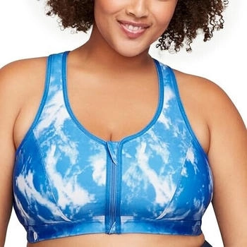 Glamorise 9266 Sports Bra batik blau weiß