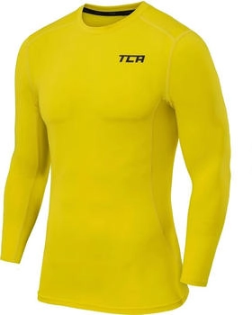 TCA Langarm Kompressionsshirt Thermo Funktion gelb